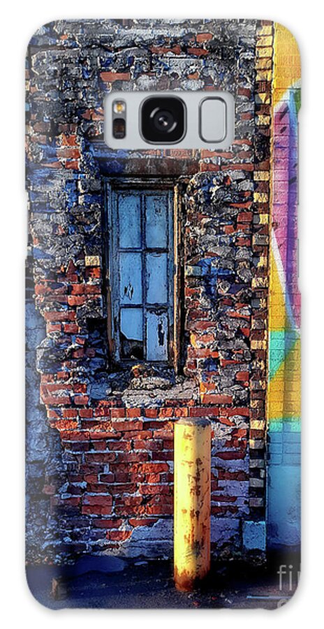 Street Photography Bricks Galaxy Case featuring the photograph A Narrow Window #1 by Walter Neal