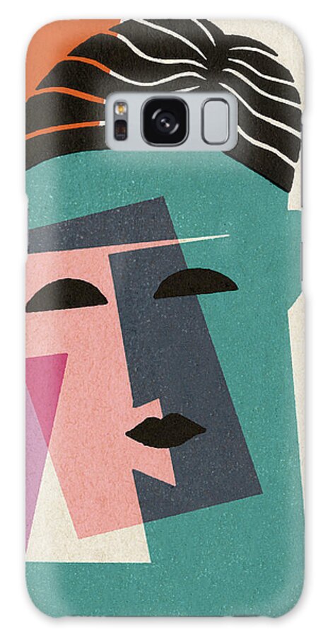 Abstract Galaxy Case featuring the drawing Abstract Face #1 by CSA Images