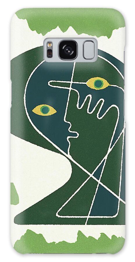 Abstract Galaxy Case featuring the drawing Abstract Head #1 by CSA Images