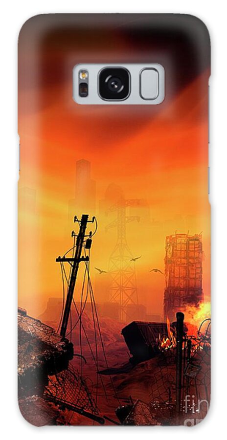 Apocalypse Galaxy Case featuring the photograph Apocalyptic Earth #1 by Victor Habbick Visions/science Photo Library