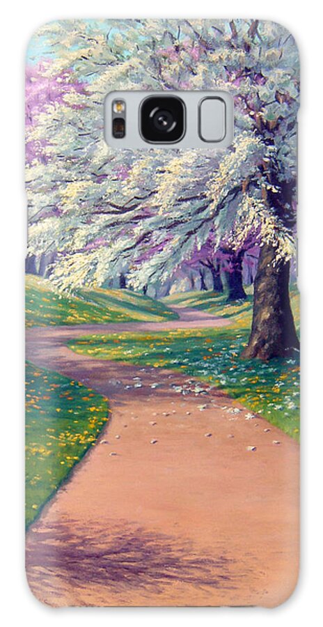 Landscape Galaxy Case featuring the painting Apple Blossom Trail by Rick Hansen