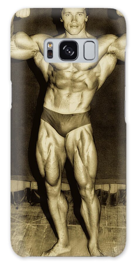 Arnold Schwarzenegger Galaxy Case featuring the photograph Arnold Schwarzenegger - Mr Olympia 1974 #1 by Mountain Dreams