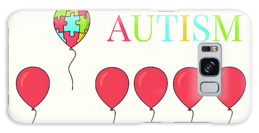 Autism Galaxy Case featuring the photograph Autism Awareness Balloon #1 by Art4stock/science Photo Library