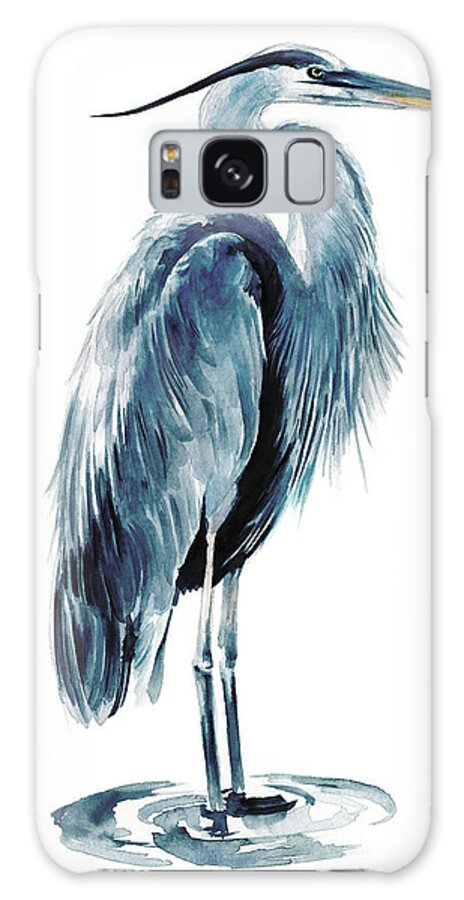 Coastal Galaxy Case featuring the painting Blue Blue Heron I by Jennifer Paxton Parker