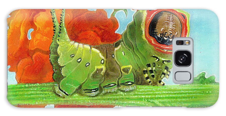 Caterpillar Galaxy Case featuring the painting Caterpillar #1 by Durwood Coffey