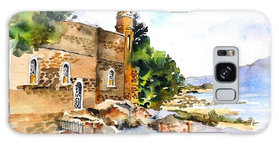 Church Galaxy Case featuring the painting Church of Primacy, Galilee #1 by Betty M M Wong