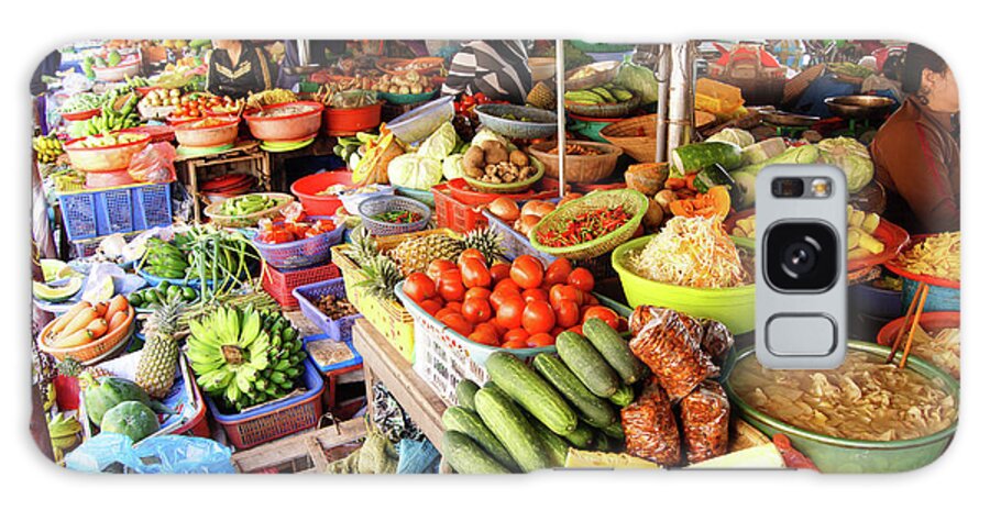 Colorful Galaxy Case featuring the photograph Colorful vegetables for sale #1 by Steve Estvanik