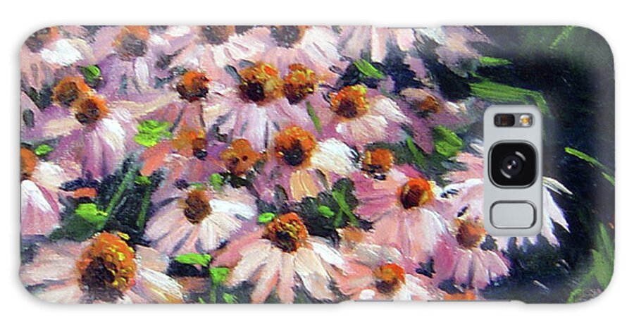 Landscape Galaxy Case featuring the painting Cone Flower Patch by Rick Hansen