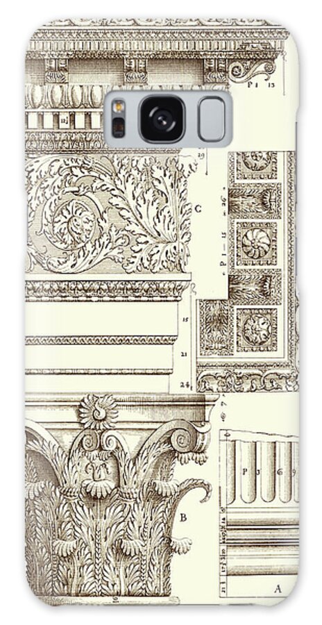 Architectural Galaxy Case featuring the painting Corinthian Detail V #1 by Vision Studio