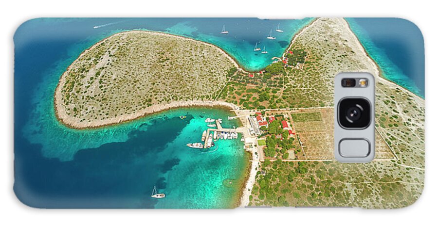 Estock Galaxy Case featuring the digital art Croatia, Dalmatia, Kornati Islands, Balkans, Mediterranean Sea, Adriatic Sea, Adriatic Coast, Aerial View Of Zakan Island #1 by Giorgio Filippini