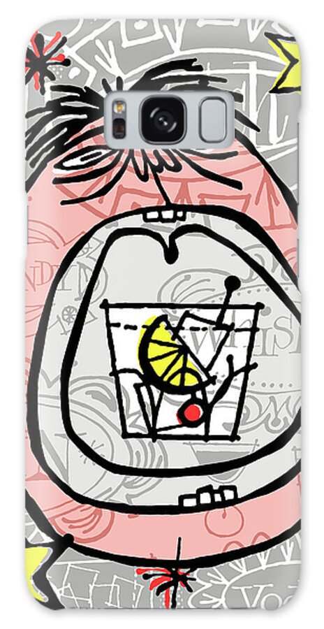 Addiction Galaxy Case featuring the drawing Drunk man #1 by CSA Images
