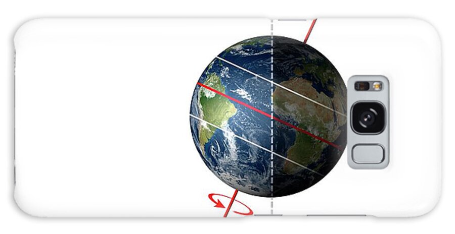 Earth Galaxy Case featuring the photograph Earth's Axial Tilt And Tropics #1 by Mikkel Juul Jensen/science Photo Library