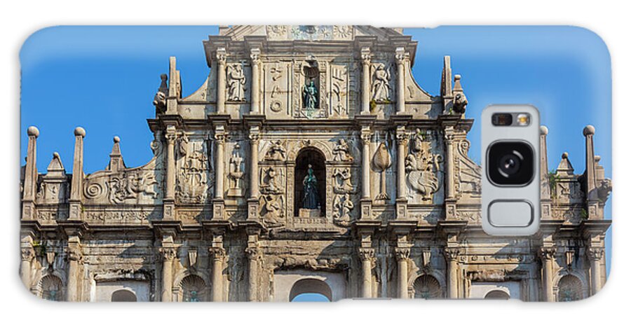 Chinese Culture Galaxy Case featuring the photograph Facade Of St. Pauls Cathedrail, Macau #1 by Stuart Dee