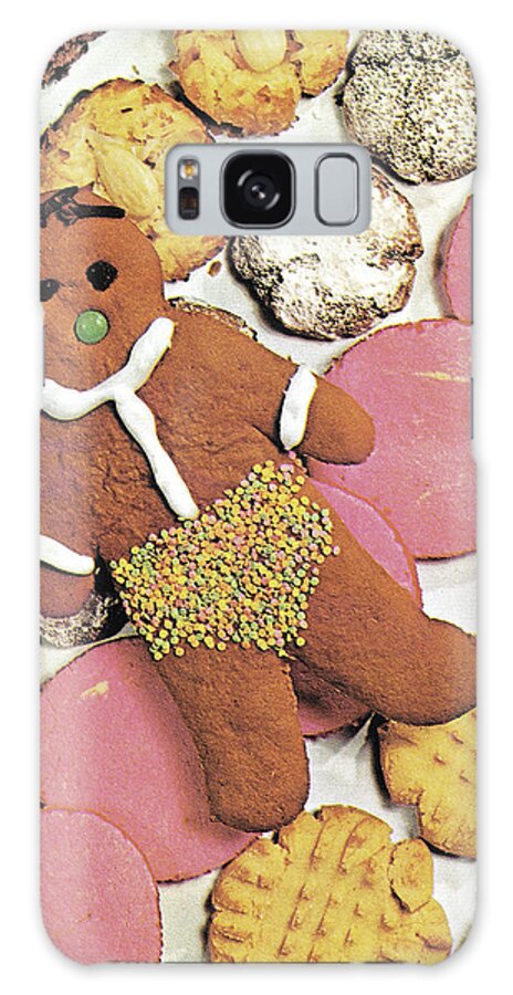Bake Galaxy Case featuring the drawing Gingerbread Man on Cookies #1 by CSA Images