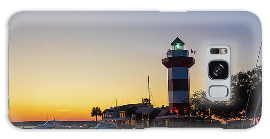 Maritime Galaxy Case featuring the photograph Harbour Town Lighthouse At Sunset #1 by Dennis Schmidt