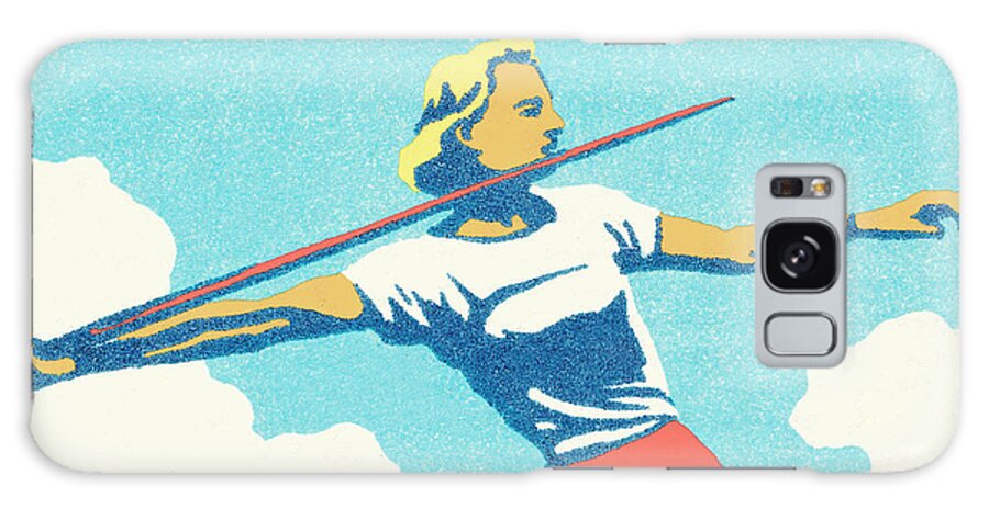 Adult Galaxy Case featuring the drawing Javelin throw #1 by CSA Images