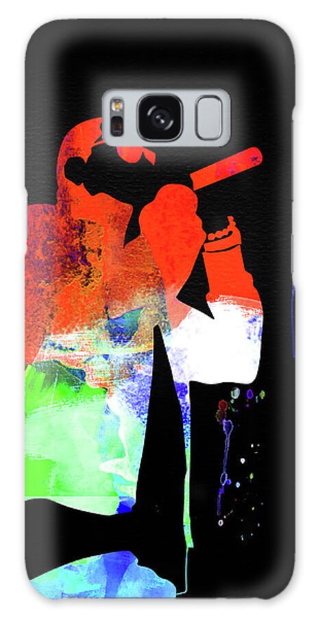 Jay-z Galaxy Case featuring the mixed media Jay-Z Watercolor #1 by Naxart Studio