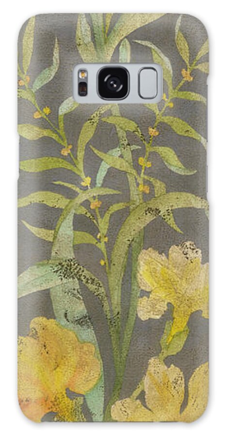 Botanical & Floral Galaxy Case featuring the painting June Floral Panel I #1 by Megan Meagher