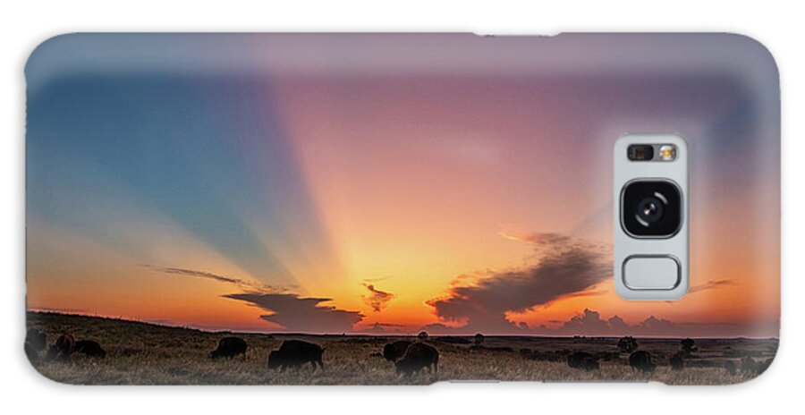 Jay Stockhaus Galaxy Case featuring the photograph Kansas Flint Hills Sunset #1 by Jay Stockhaus