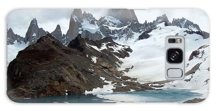 Tranquility Galaxy Case featuring the photograph Laguna De Los Tres And Fitz Roy #1 by Courtesy Of Serge Kruppa