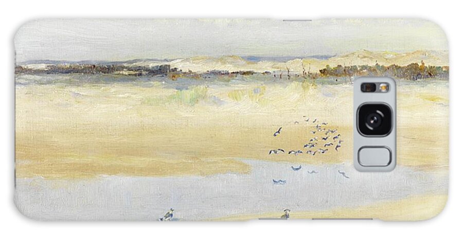 Coast Galaxy Case featuring the painting Lapwings By The Sea by William James Laidlay