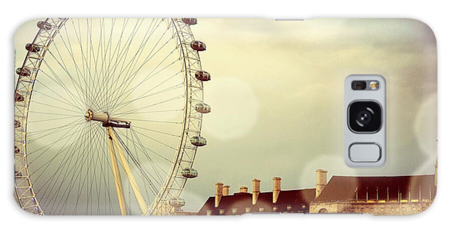 London Galaxy Case featuring the photograph London Ferris Wheel #1 by Emily Navas