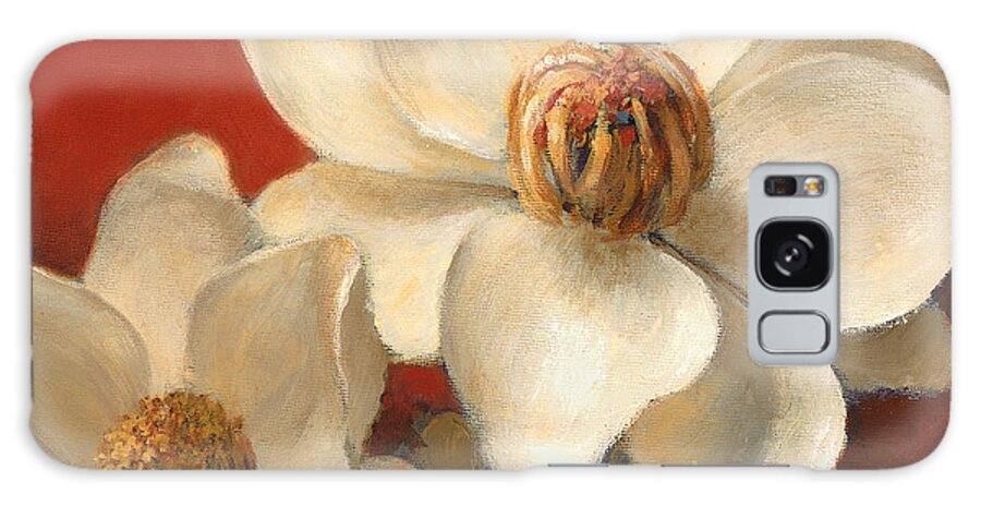 Magnolia Galaxy Case featuring the painting Magnolia Passion II #1 by Lanie Loreth