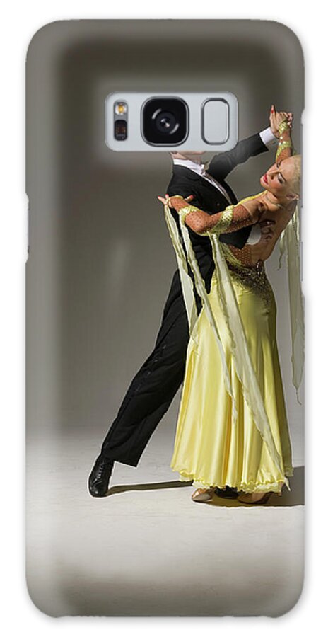 Caucasian Ethnicity Galaxy Case featuring the photograph Man And Woman Ballroom Dancing #1 by Pm Images