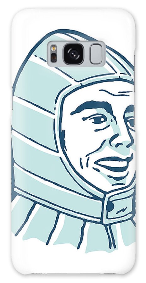 Adult Galaxy Case featuring the drawing Man Buttoned Up in Winter Gear #1 by CSA Images