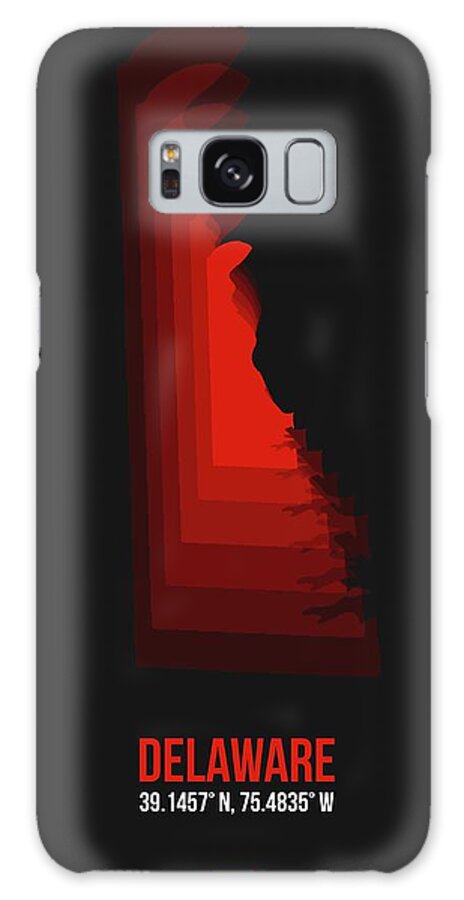 Delaware Galaxy Case featuring the digital art Map of Delaware #1 by Naxart Studio