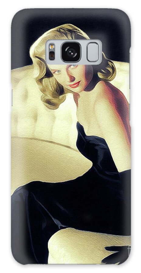 Martha Galaxy Case featuring the painting Martha Hyer, Vintage Actress #1 by Esoterica Art Agency