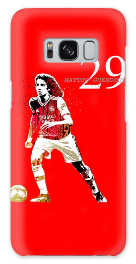 Arsenal Galaxy Case featuring the painting Matteo Guendouzi #1 by Art Popop