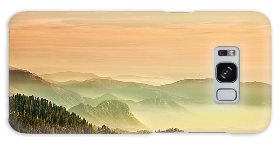 Scenics Galaxy Case featuring the photograph Mist On The Sierra Nevada Mountains #1 by Pgiam