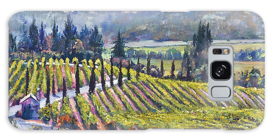 Landscape Galaxy Case featuring the painting Napa Valley Vineyards #2 by David Lloyd Glover