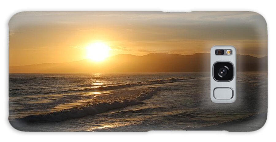 Sunset Galaxy Case featuring the photograph Pacific Sunset , Santa Monica, California #1 by John Shiron