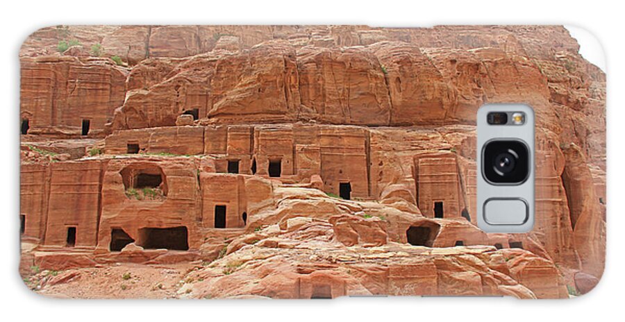 Petra Galaxy S8 Case featuring the photograph Petra, Jordan - Cave Dwellings #4 by Richard Krebs