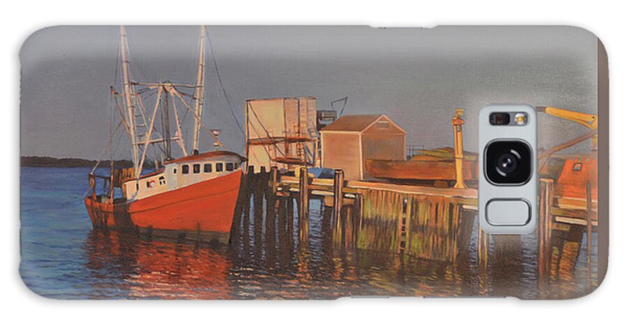 Provincetown Harbor Galaxy Case featuring the painting Provincetown Harbor by Beth Riso