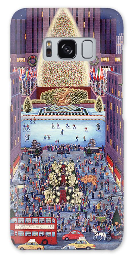Rockefeller Center Galaxy Case featuring the painting Rockefeller Center #1 by Kathy Jakobsen