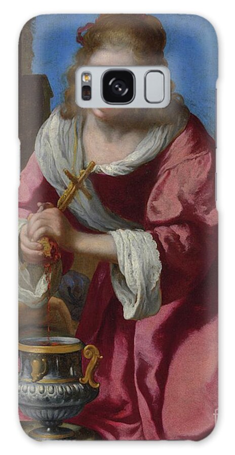 Beheading Galaxy Case featuring the painting Saint Praxedis by Jan Vermeer