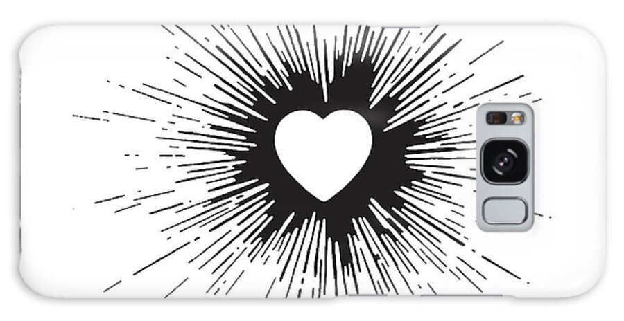 Archive Galaxy Case featuring the drawing Splatter Heart #1 by CSA Images