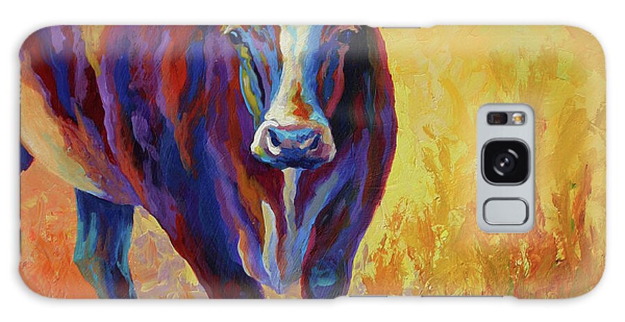 Stepping Out Longhorn Galaxy Case featuring the painting Stepping Out Longhorn #1 by Marion Rose