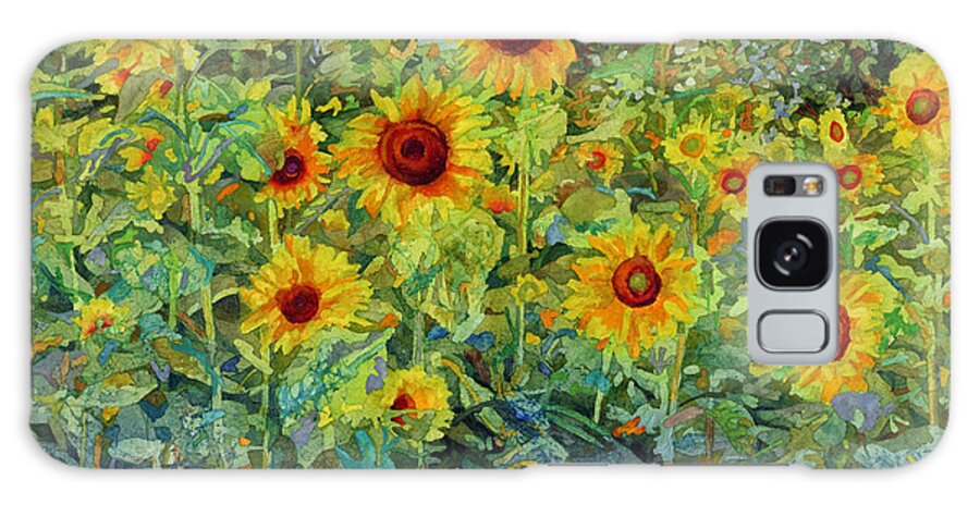 Sunflower Galaxy Case featuring the painting Sunny Meadow by Hailey E Herrera