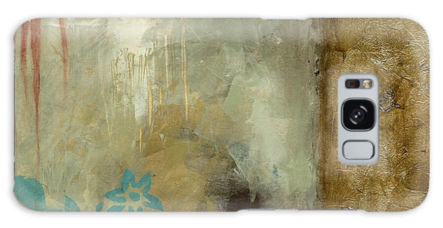 Abstract Galaxy Case featuring the painting Teal Patina IIi #1 by Jennifer Goldberger