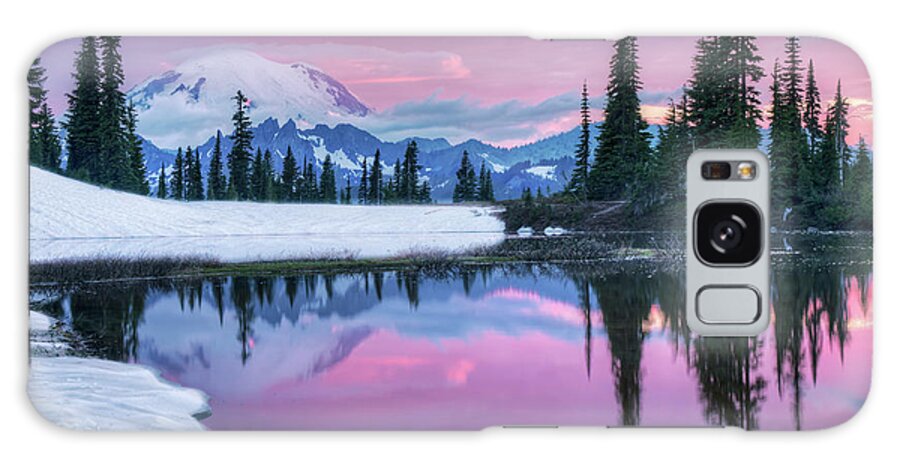 Tipsoo Lake Galaxy Case featuring the photograph Tipsoo Melt #1 by Judi Kubes