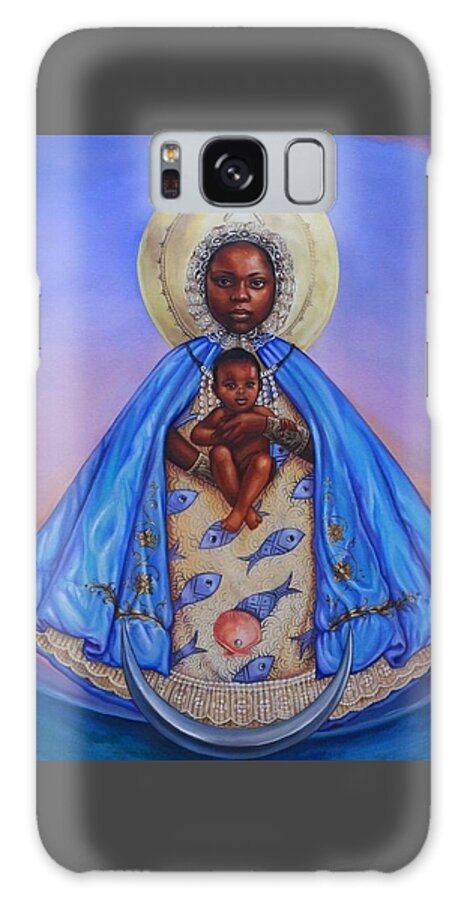 Yemaya Galaxy Case featuring the painting Virgen de Regla #1 by Alejandra Baiz
