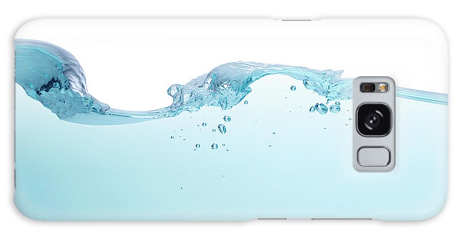 White Background Galaxy Case featuring the photograph Water Surface And Wave On White #1 by Biwa Studio