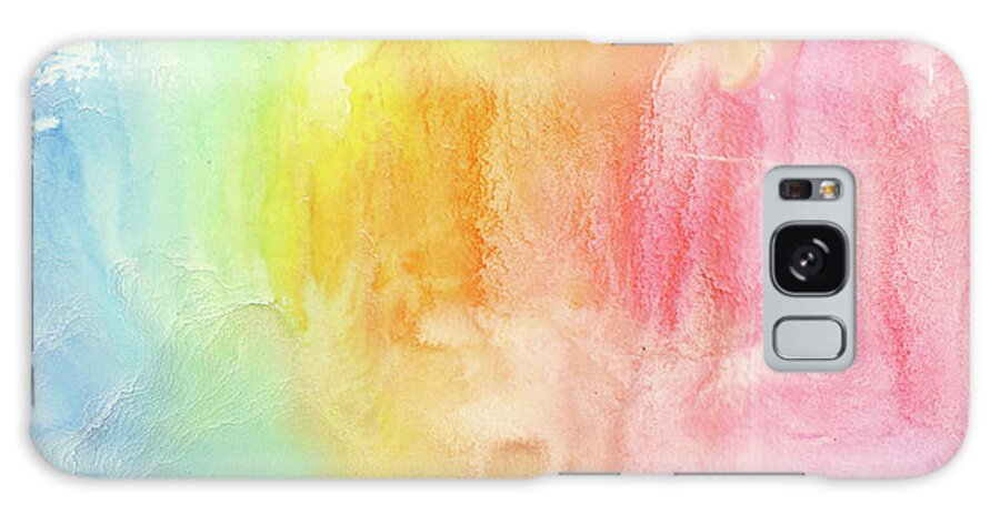 Watercolor Painting Galaxy Case featuring the photograph Watercolor Rainbow Painting #1 by Jusant