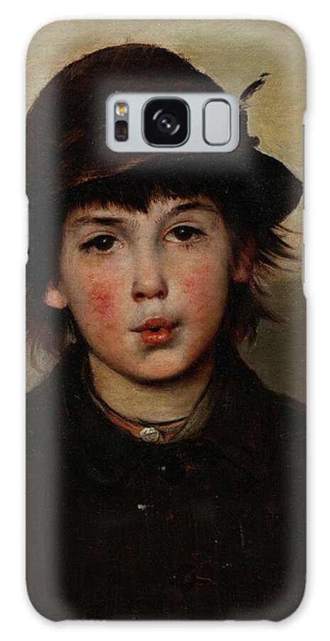 Child Galaxy Case featuring the painting Whistling Boy by Frank Duveneck