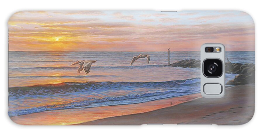 Wings Over Captiva Galaxy Case featuring the painting Wings Over Captiva #1 by Bruce Dumas