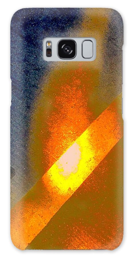 Abstract Photograph Galaxy Case featuring the mixed media 106 Flame  Gold32  faa by Michael Bobay